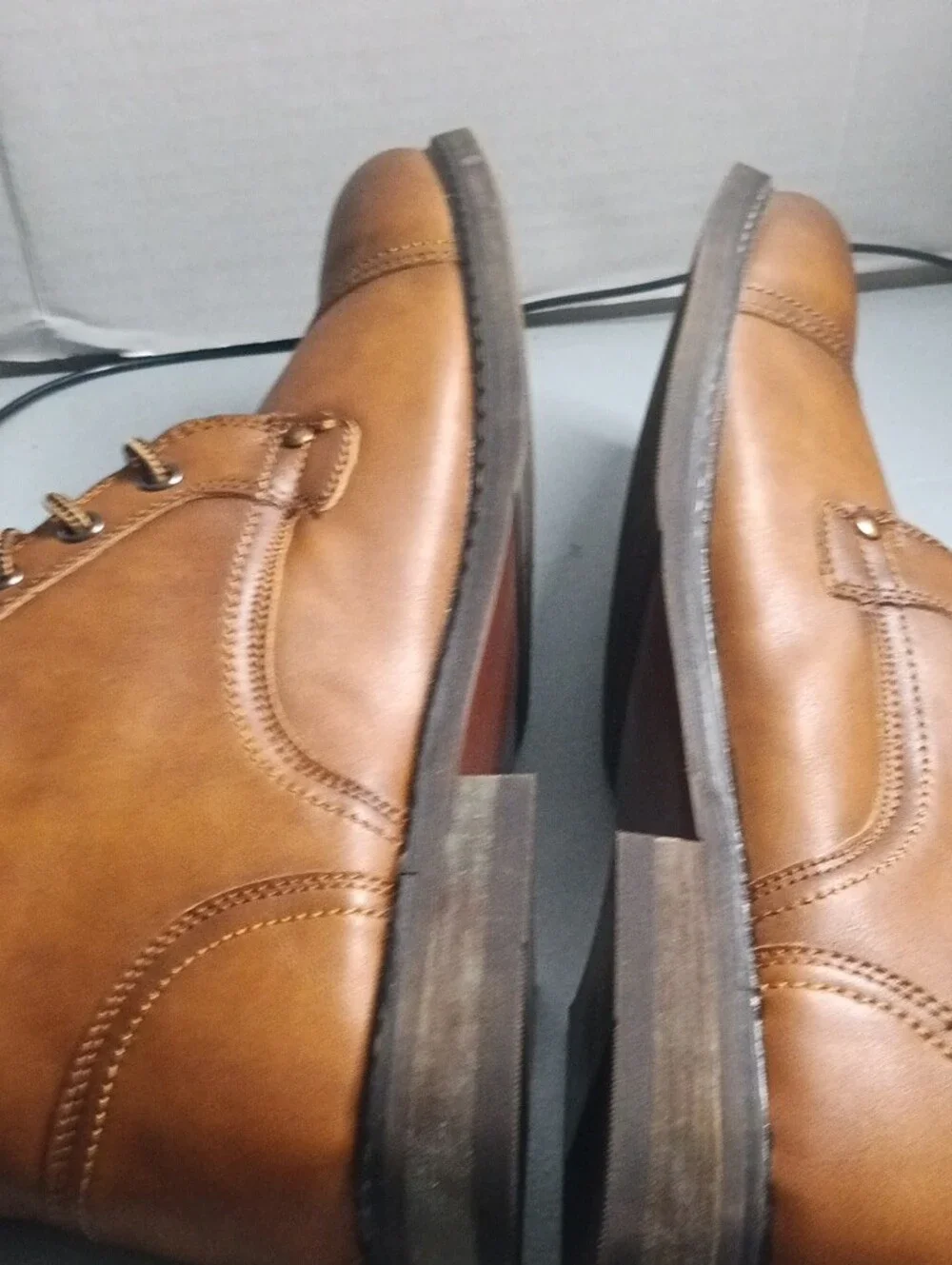 Men's Tan Leather Chukka Boots - Lace-Up Ankle Boots